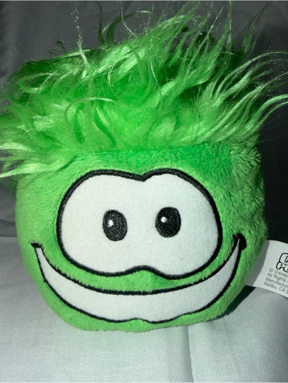 Original Penguin Bright Green Fuzzy Puffle Plush